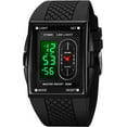 thumbnail image 3 of Fashion Men's Digital Analog Watches Square Face Sport Casual Dual Display Multifunctional Wristwatch for Men with Alarm Waterproof LED Luminous, 3 of 8