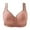 Pink, variant on Penkiiy Women Bras Women Bras Double Breasted Comfortable Breathable Anti-exhaust Base Solid Non-Steel Ring Non-Magnetic Buckle Underwear Beige Bras