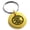 Gold, variant on Stainless Steel Three-Tiered Pine Kamon Crest Engraved Small Medallion Circle Charm Keychain Keyring