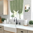 thumbnail image 5 of Sage Green Floral Tie Up Curtains for Windows, Adjustable Balloon Window Shades, Spring Flowers Kitchen Window Treatments Adjustable Roll Up Curtain for Basement/Nursery 52"x45", 5 of 8
