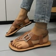 thumbnail image 5 of AXXD Brown Sandals for Women Summer New Flip-flop Flat Sandals With Low Heels, 5 of 9