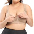 thumbnail image 4 of Sngxgn Womens Adjustable Strap Sports Bra Wireless Padded Bra Yoga Workout Crop Top(Beige,XXXXL), 4 of 5