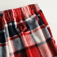 thumbnail image 5 of Women Pajama Pants Plush Sleep Pants Soft Elastic Waist Pajama Bottoms Patterned Pants With 2 Pockets with Plaid Pattern for Warm and Relaxed Lounge,Red,2XL, 5 of 7