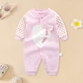 thumbnail image 6 of Newborn Baby Girl Clothes Cotton Bubble Romper Preemie Newborn Baby Girl Summer Outfit Long Sleeves Ruffle Smocked Tulle Romper Dress Jumpsuit Clothes,ruffle smocked romper 9-13 Months, 6 of 6