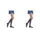 thumbnail image 3 of Minnieouse Calcetines a rayas hasta el muslo JK Juegos deportivos Día de San Valentín Accesorios de mujer para diario Fiesta de Halloween Raya negra 2piezas raya negra gris Minnieouse CBP343934, 3 of 5