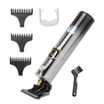 thumbnail image 5 of Cortadora de pelo eléctrica, kit completo de aseo profesional para cortar el pelo con peines guía para hombres, color plateado, 5 of 5