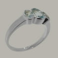 thumbnail image 3 of LBG British Made 9k White Gold Aquamarine ring Womens Anniversary Ring - 33 size options - Size 11.75, 3 of 6