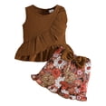 thumbnail image 3 of Angala Outfit for Newborn Girls Tank Top Floral Print Shorts Set Girl Summer Casual Clothes, 3 of 9