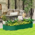 thumbnail image 2 of Outsunny Raised Garden Bed, 7' x 3' x 1' Galvanized Planter Box, Green, 2 of 10