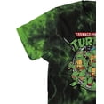 thumbnail image 6 of Mens Ninja Turtles Group Shirt - Straight from The Sewer - TMNT Throwback Classic Tie Dye T-Shirt Black Green Tie Dye, Small, 6 of 7