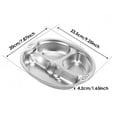 thumbnail image 3 of Stainless Steel Divided Plates for Kids | Car Shaped Sectioned Meal Tray | 3 or 4 Compartments | Safe Non- Dinner Dish | Babies Toddlers Children | Lightweight | 1 Pack | Picnic Camping Use, 3 of 9
