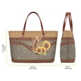 thumbnail image 5 of ZUXONGSY Dog Sunflower Print Handbag with Practicality Makeup Bag Purse for Women PU Leather Top Handle Satchel Set with Casual Cosmetic Pouch Purse Slim Wallet for Work Dating, 5 of 5
