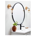 thumbnail image 3 of Better Bevel 24” x 24” Black Rubber Framed Mirror | Round Bathroom Wall Mirror, 3 of 9