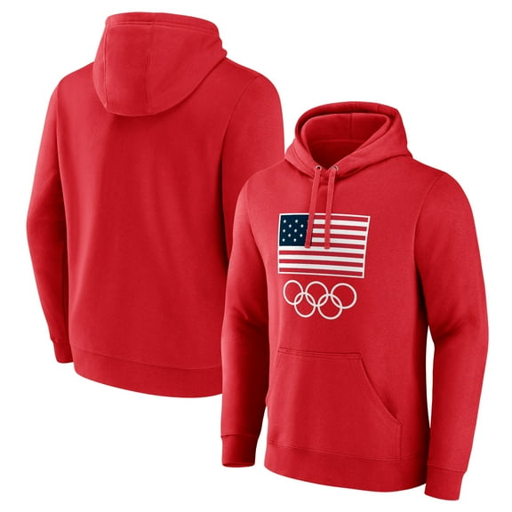 Men's Red Team USA 2024 Olympics Primary Logo Pullover Hoodie