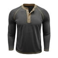 thumbnail image 5 of Xzbqbs Mens Henley Shirts Long Sleeve Button Down Casual Slim Fit Pullover Fashion Lightweight Soild Color V-Neck T Shirts for Men, 5 of 7