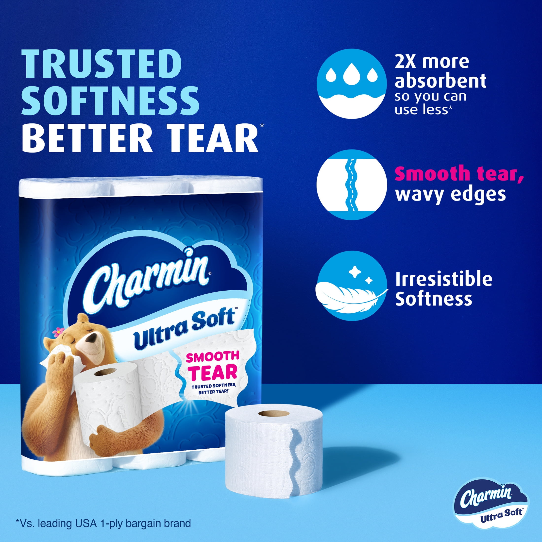 Charmin Toilet Paper Ultra Soft, 12 Mega XL Rolls