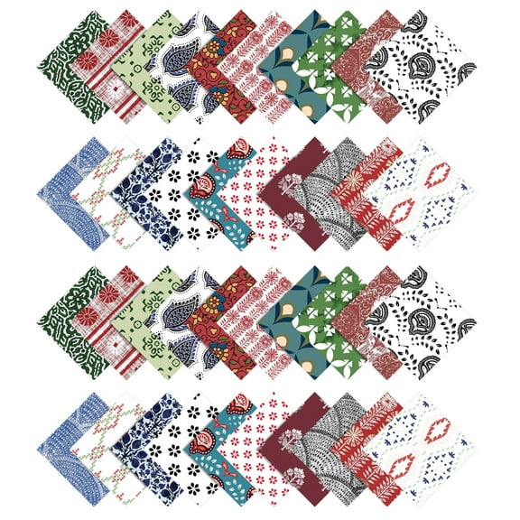 Print Precut 5-inch Cotton Fabric Quilting Squares Charm Pack DIY Patchwork Sewing Craft