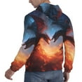 thumbnail image 6 of Xecao Red And Blue Fire Cloud Dragon Pattern Men's Adult Pullover Hoodie,Hooded Sweatshirt-3X-Large, 6 of 7