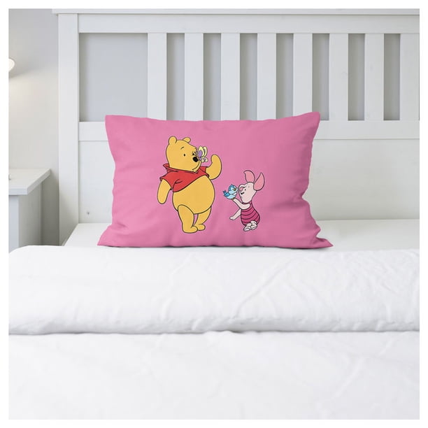 Funda de almohada de dibujos animados de Disney, bonita funda de almohada de Winnie The Pooh para adultos y niños, funda de almohada individual para dormitorio de estudiantes, diseño de doble cara