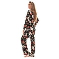 thumbnail image 2 of Just Love Womens Thermal Fleece Pajamas  Extra Warm & Cozy Winter Sleepwear (Black - Holiday, 1X), 2 of 3