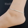 thumbnail image 2 of WOMEN'S 925 STERLING SILVER CUBAN LINK CHAIN 4mm 10" FASHION BLING ANKLET BRACELET, 2 of 3