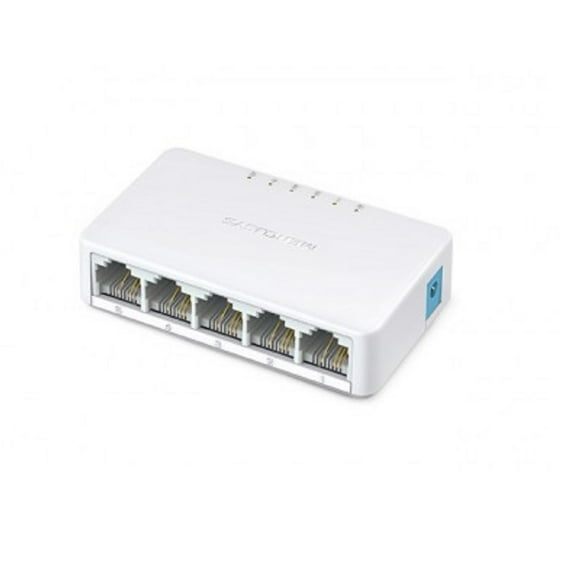 Mini Switch MERCUSYS MS105 de 5 puertos 10/100Mbps. Mercusys mini blanco 5 puertos RJ-45 MS105