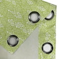 thumbnail image 5 of Ambesonne Spring Grommet Curtain, Ecology Garden Leaves, 50" x 54", Apple Green White, 5 of 6