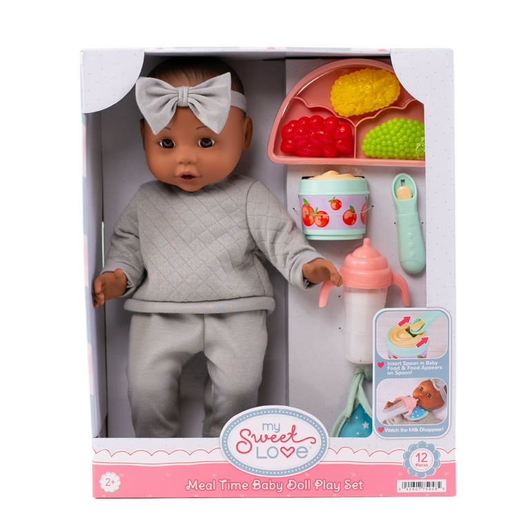 My Sweet Love Baby Doll Play Set 14-inch with Grey Outfit 12