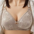 thumbnail image 3 of Ohufall 2025 Summer! Bras for Womens,Women's Non Steel Ring Style Printed Gathered Middle Button Breathable Underwear Daily Bra, 36B/C-44B/C, 3 of 6