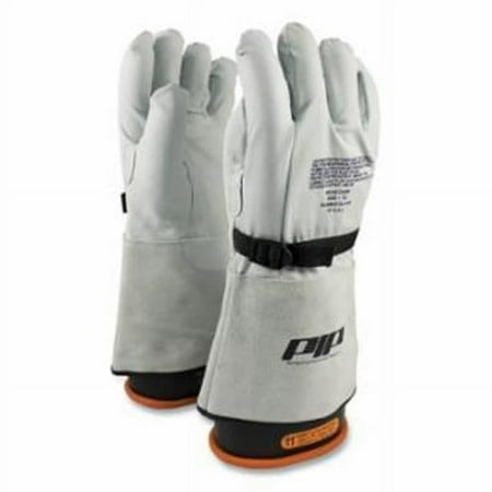 Pip 112-148-6000-9 Top Grain Goatskin Unlined Leather Protector Gloves, White, Size 9