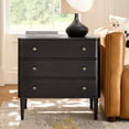 thumbnail image 4 of 26" Modern 3 Drawers End Table Curved Table Set of 2 with Charging Station for Living Room Charcoal, 4 of 6
