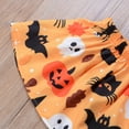 thumbnail image 6 of Franhais Toddler Girls Halloween Clothes Sets, Off Shoulder Tops+Hole Denim Pants+Cute Headband, 6 of 7