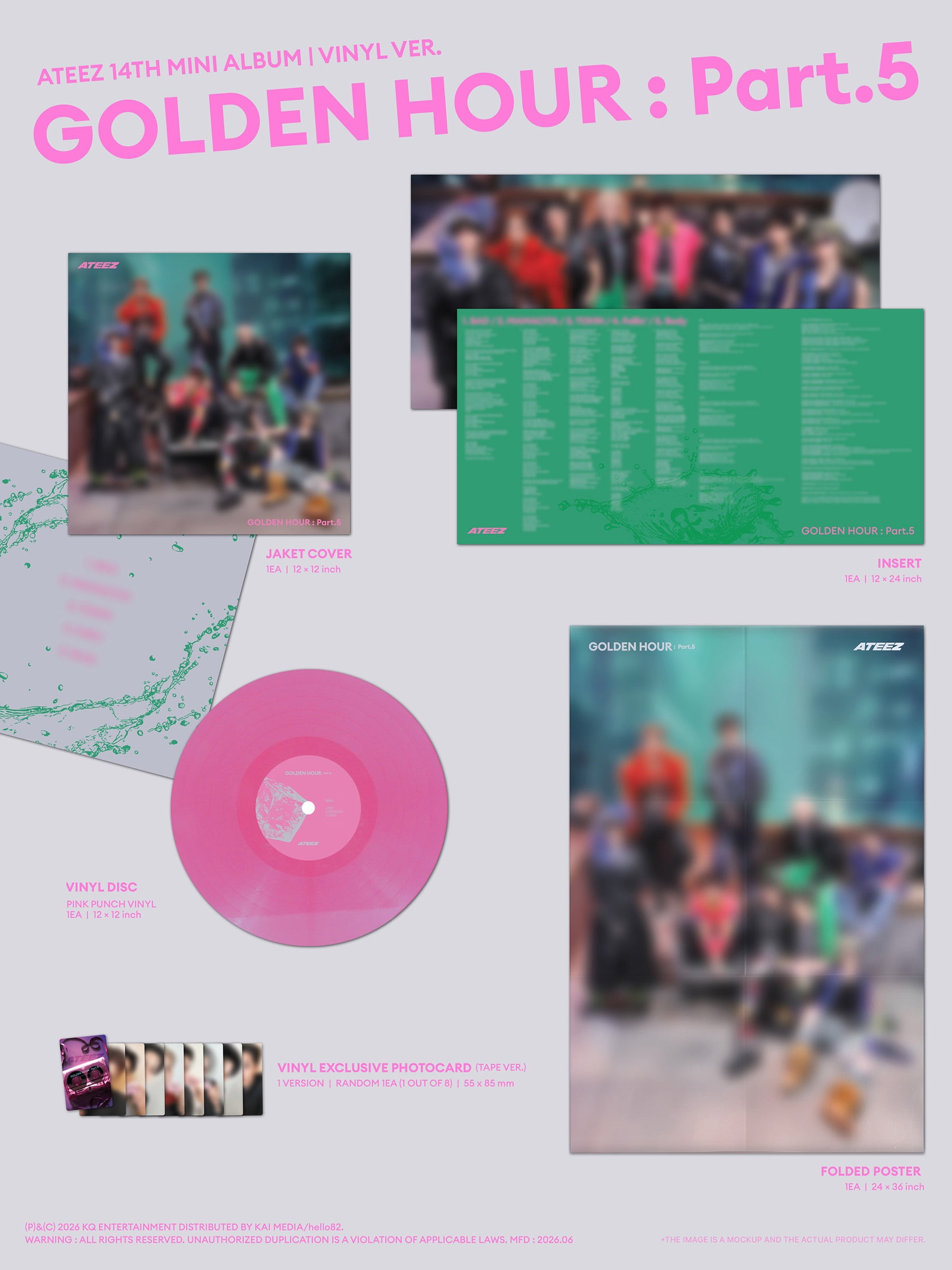 ATEEZ - GOLDEN HOUR : Part.5 (VINYL VER.) (Walmart Exclusive