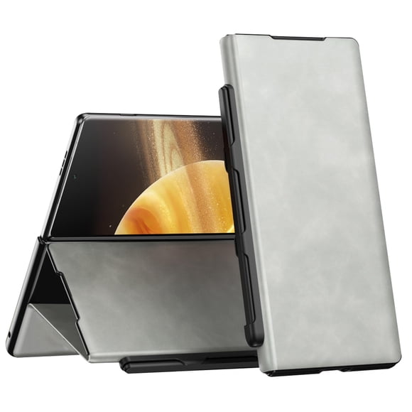 Case For Huawei Honor Magic V6, PU Leather Shell With Non-Slip Pen Bag Screen Protector Holder Cover