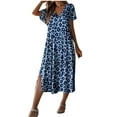 thumbnail image 1 of Vestido de Verano para Mujeres Impresión de Leopardo Manga Corta Vestido de Moda Sexy, Vestido de Verano Corto para Ocasional Y Fiesta, 1 of 6