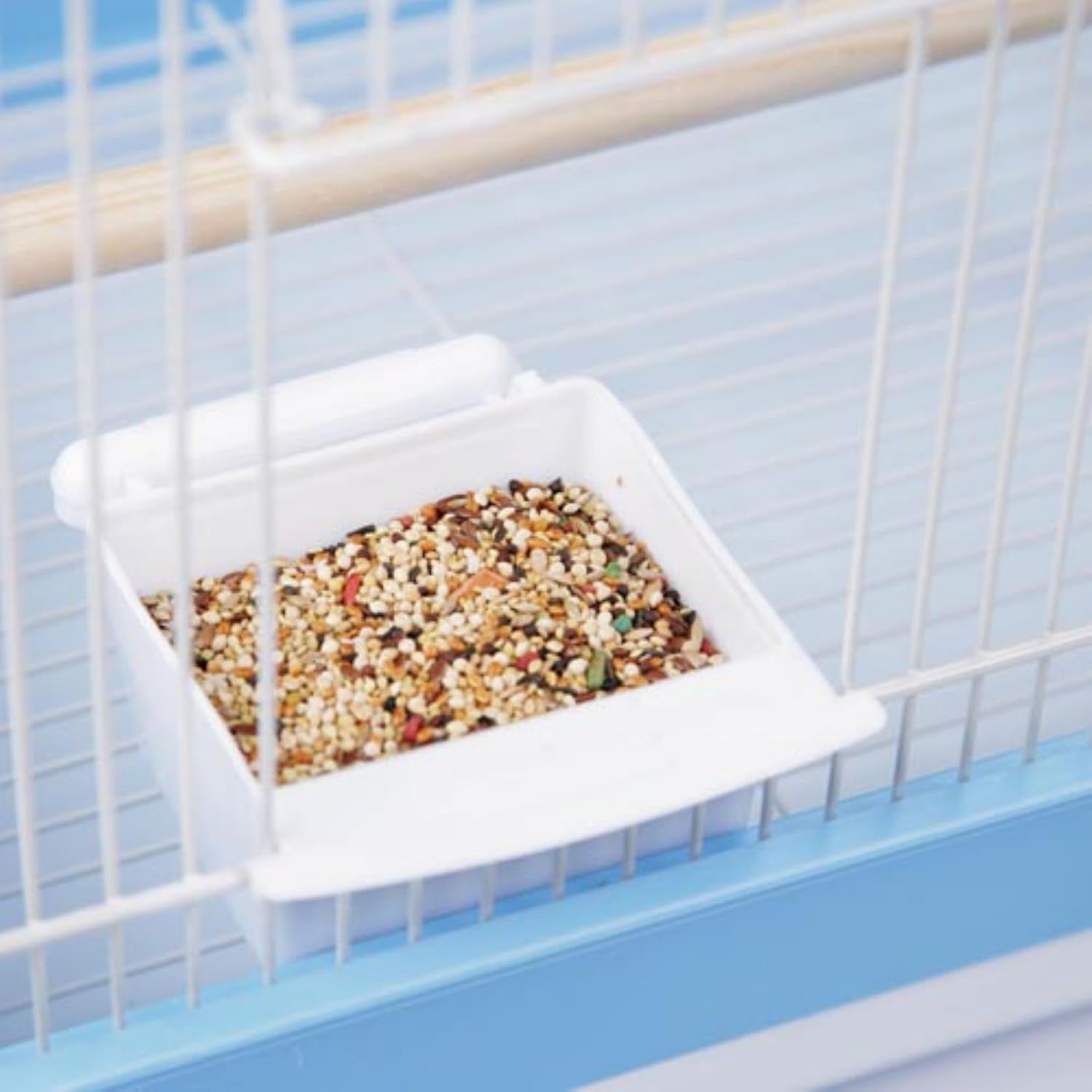 NIUMU Prevue Hendryx SP1804TR-2 Triple Roof Bird Cage, Teal and White, 1/2"