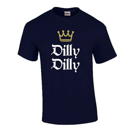 Funny Beer Drinking Dilly Dilly King Crown Outline Short Sleeve