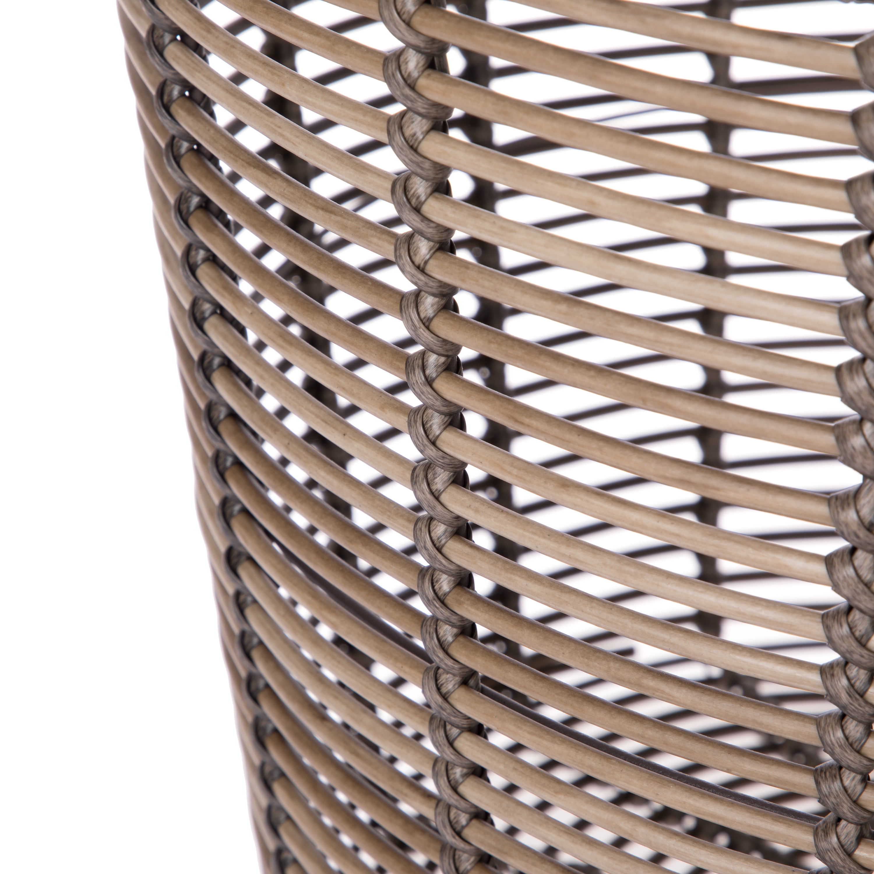 Better Homes & Gardens Extra Large Round Poly Rattan Decorative Storage Basket with Handles, 18.7 in x 16 in