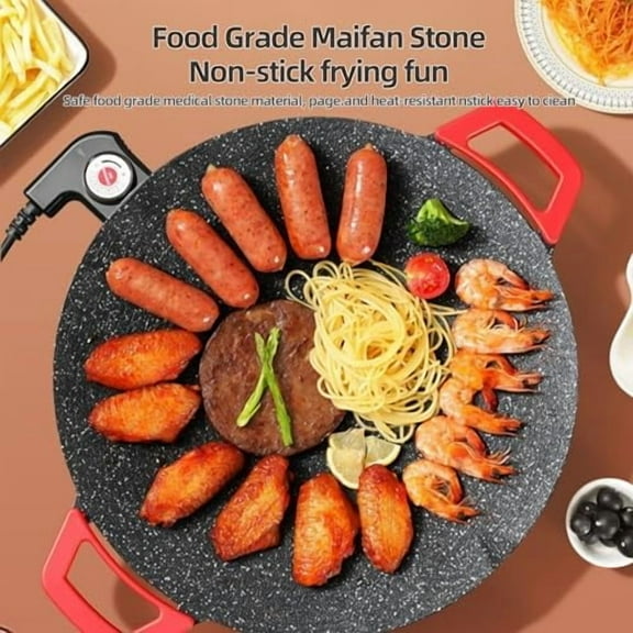 AORAN Indoor Grills Electric Smokeless – Nonstick Electric Griddle for Indoor Use, Compact & Versatile Cooking for Steaks, Pancakes, and BBQ