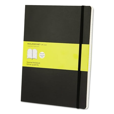 Classic Half Cover - Moleskine Classic Softcover Notebook, Squared, 10 x 7 1/2, Black Cover, 192 Sheets -HBGMSX15