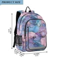 thumbnail image 2 of FORMRS Unisex School Backpack 17" Student Travel Bag with Laptop Compartment, Pink Marble Pattern, 2 of 7