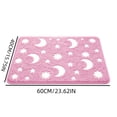 thumbnail image 3 of MMJ Glow in Dark Bath Mat Microfiber Soft Absorbent Non-Slip Machine Washable Geometric Crescent Star Pattern 23.62x15.75in, 3 of 8