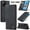 Black, variant on ETFAST Leather Wallet With Card Holder Zipper Phone Case For OPPO F19 F19S High Quality Leather Phone Case
