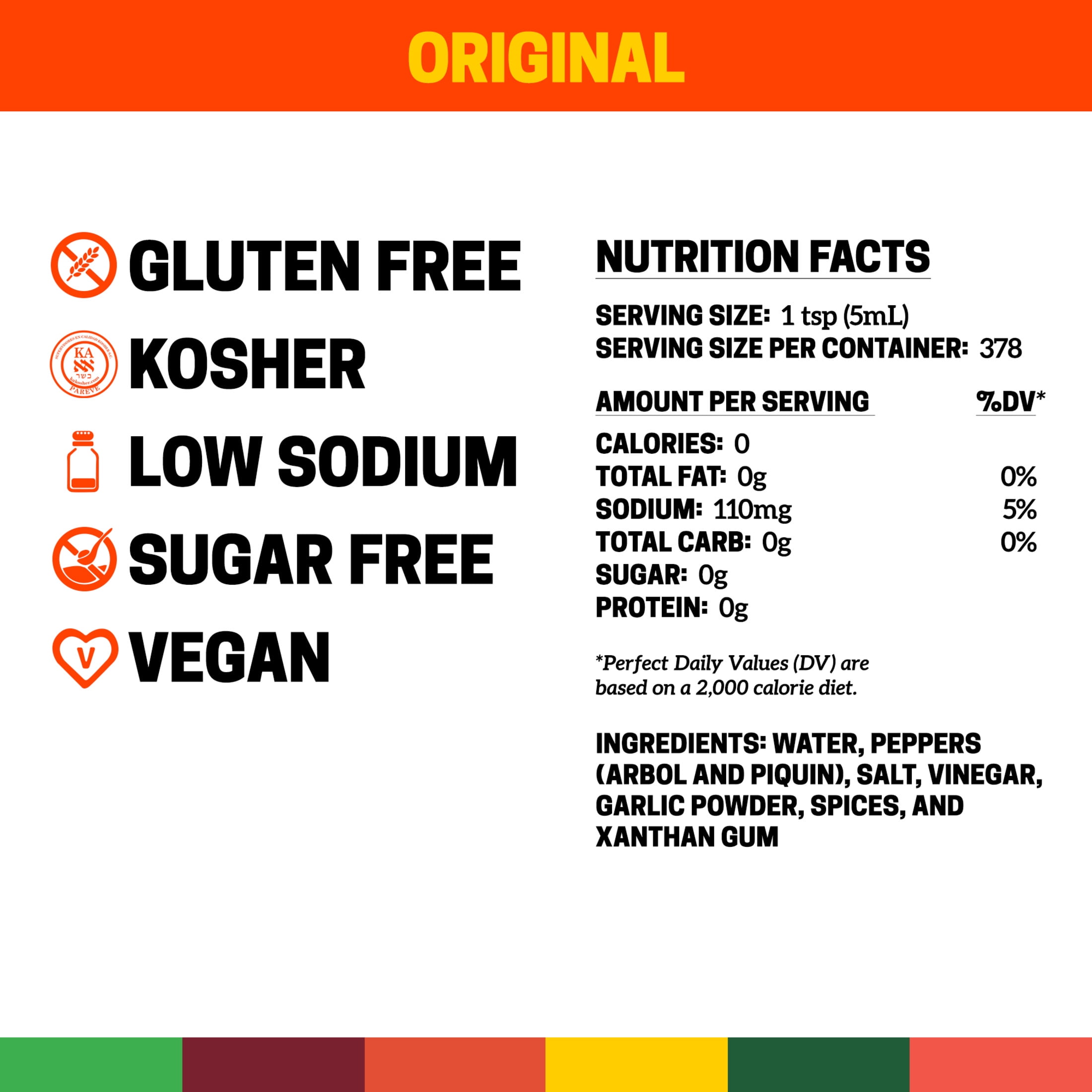 Cholula Kosher Original Hot Sauce, 64.0 fl oz Bottle