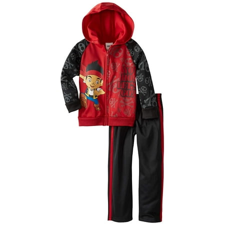 

Disney Little Boys 2 Piece Jake Yo Ho Lets Go Jacket and Pant Red 2T