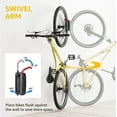 thumbnail image 3 of Swivel Bike Wall Mount - Space-Saving Vertical Bike Rack for Garage Storage, Holds Up to 66 lbs, 4-Pack, Red, 3 of 9