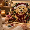 thumbnail image 4 of 2026 New DIY Christmas Pearl Painting Art Kit, Relaxing Handmade Beaded Craft, Beginner Friendly Xmas Table & Wall Decoration for Adults(Dog), 4 of 6