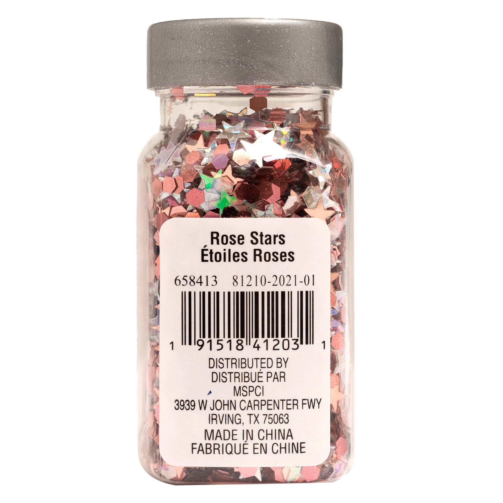 Recollections Rose Stars Specialty Polyester Glitter, 0.73oz., 12 Pack