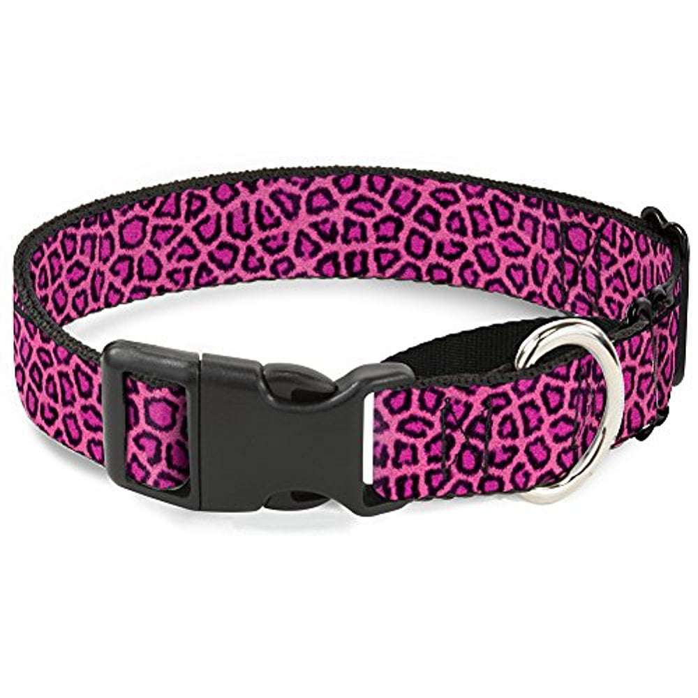 buckle-down mgc-w31201-l leopard pink fuchsia martingale dog collar