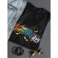 thumbnail image 3 of Friendship Day Glitter Text Shaped T-Shirt Women -Image by Shutterstock, Female x-Large, 3 of 4
